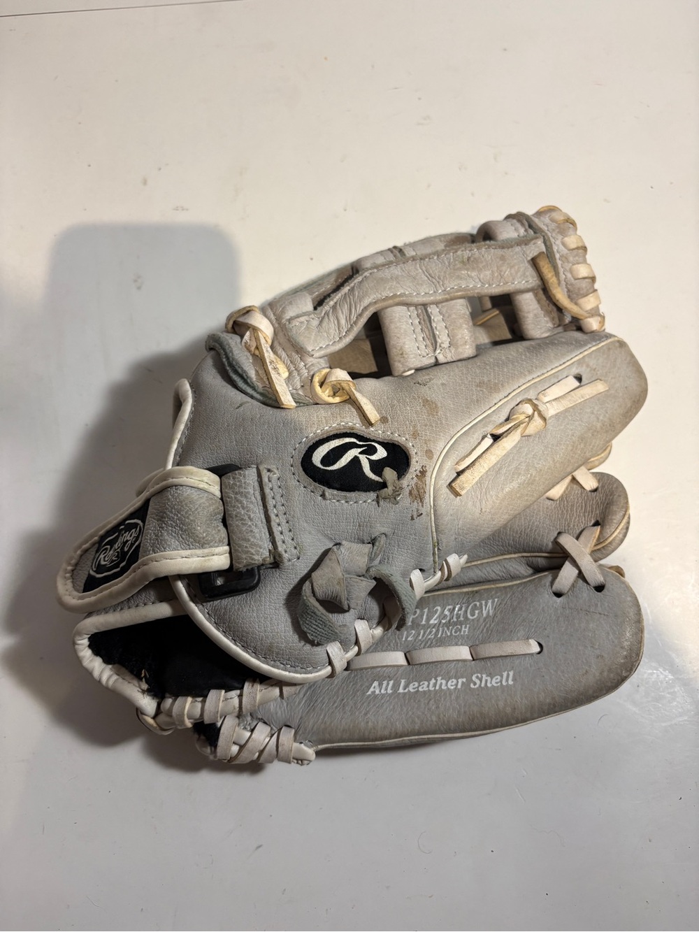 Rawlings Highlight Series Glove Grey 12.5” HFP125HGW Used Baseball/Softball